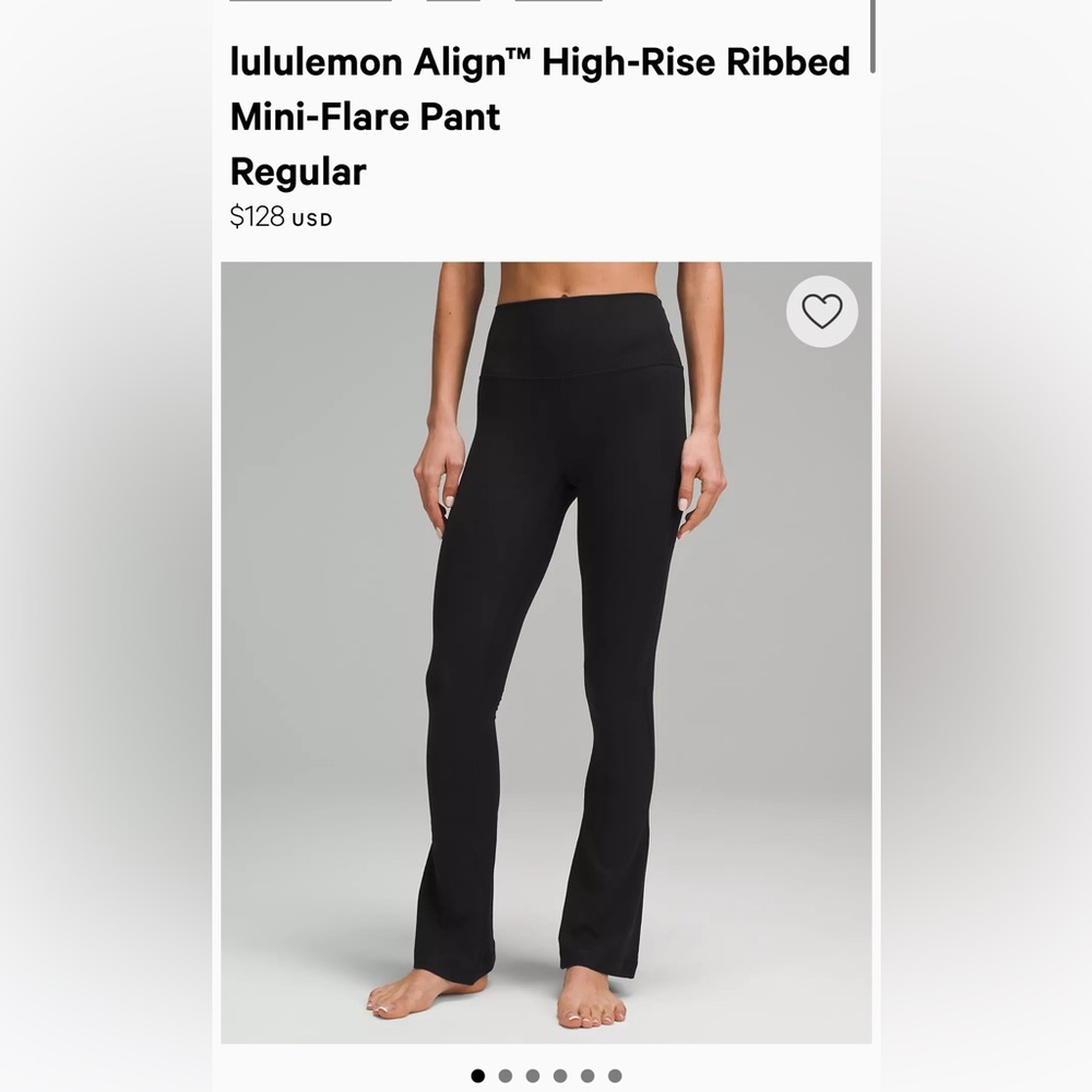 NWT lululemon Align™ High-Rise Ribbed Mini-Flare Pant
Regular